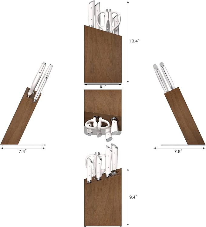 Cangshan HELENA Series German Steel Forged, HUA Knife Block Set (6-Piece, White)