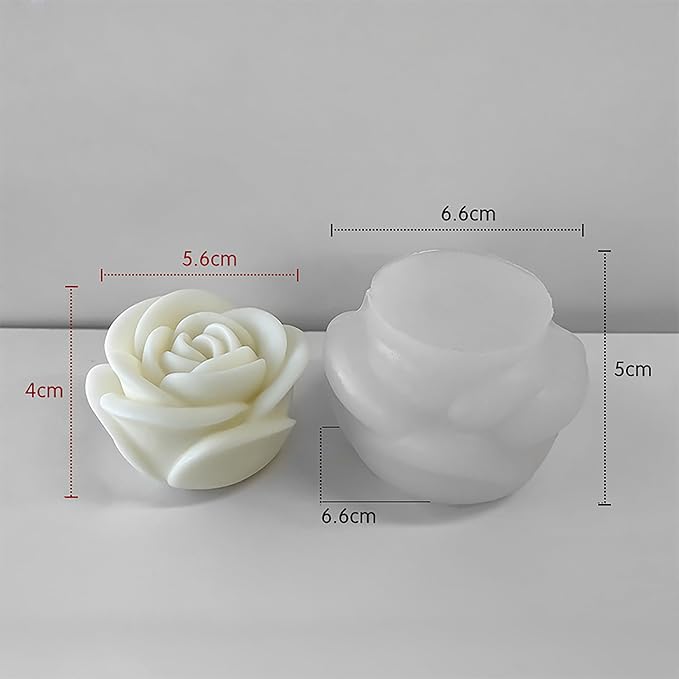 2 Pack Tulip Peony Rose Resin Casting Silicone Molds for Candle Making & Home Decor
