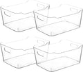 Small Clear Plastic Storage Bins, Perfect for Organization or Pantry and, Fridge Organizer, Cabinet Organizers