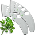 Herb Stripper 9 Holes, Stainless Steel Kitchen Herb Stripping Tool Loose Leaf Kale Razor Metal Leaf Pealer for Kale, Chard, Collard Greens, Thyme, Rosemary, Basil (2Pcs)