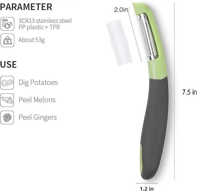 Fanmusic Swivel peelers - potato peelers，Fruit and vegetable peelers for kitchen (2 pack)