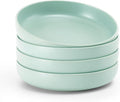 famiware Milkyway Pasta Bowls Set of 4, 8.5" Large Salad Bowls, Double Reactive Glaze, Sturdy & Stackable, Ideal for Housewarming, Festivals, Light Green