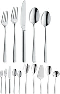 Amefa 45-Piece Flatware Cutlery Set, Service for 8 - Dishwasher Safe 18/10 Stainless Steel, High Gloss Mirror Finish & Ergonomic Design, Complete Silverware Collection - 5-Piece Serving Set (Martin)