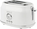 Haden Dorset 2 Slice Extra Wide Slot Toaster with Cool Touch Exterior, Removable Crumb Tray, and 6 Variable Browning Control, Ivory