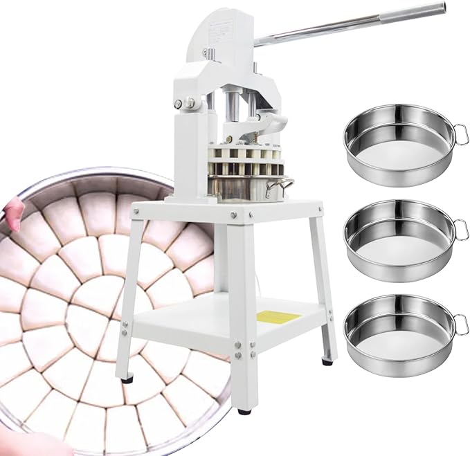 INTSUPERMAI Dough Divider Cutter Machine 36PCS Manual Dough Divider Rounder 3 Pans Hydraulic Dough Equal Cutter DIvider Cutting Machine 1.06oz-5.64oz One Piece