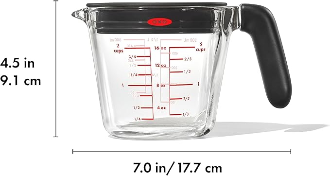OXO Good Grips 2 Cup Glass Measuring Cup with Lid