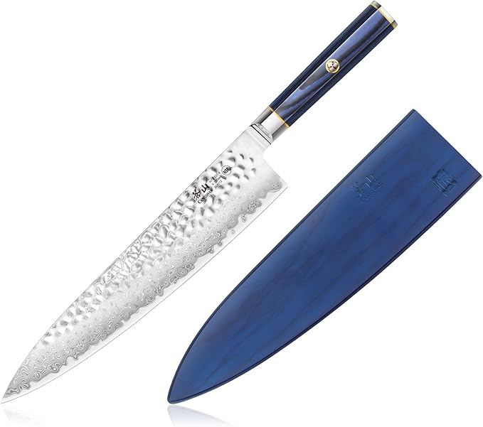 Cangshan KITA Series 10-Inch Chef's Knife, High Carbon X-7 Damascus Steel, 504012