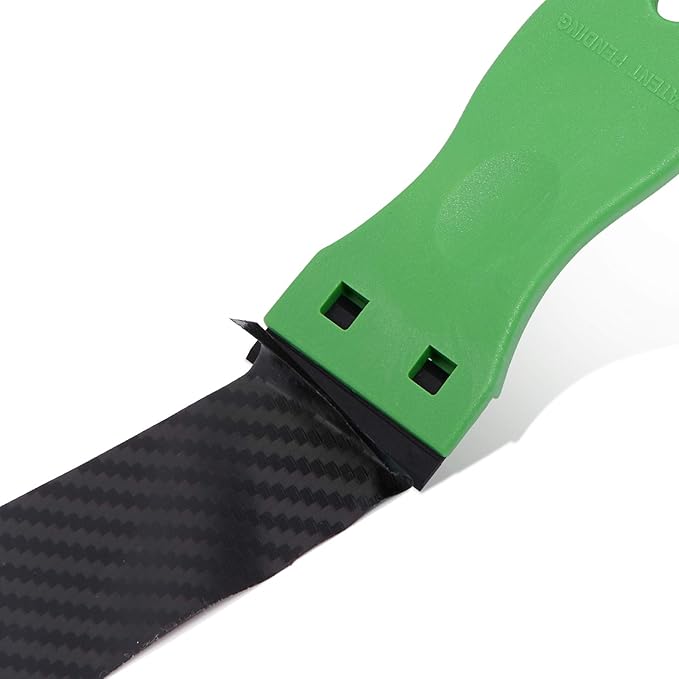 EHDIS 1.5" Plastic Razor Scraper with 10pcs Double Edged Plastic Blades for Removing Labels Stickers Decals on Glass Windows (Green)