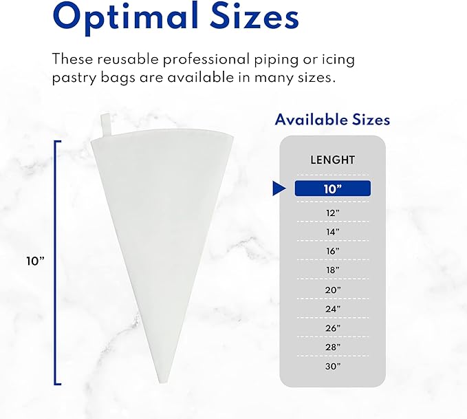 New Star Foodservice Commercial Grade Plastic Coated Canvas Pastry Bag, 20-Inch