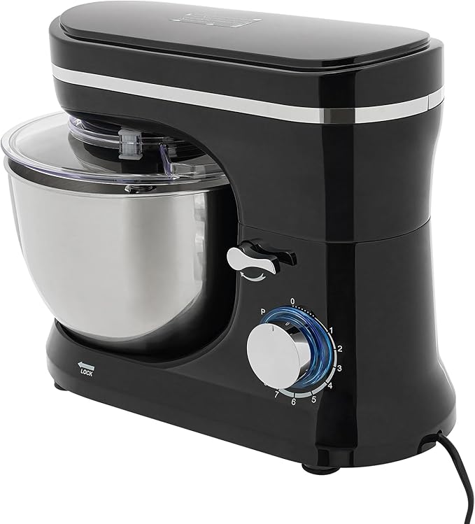 Stand Mixer, 380W 8+1 Speed Multifunctional Kitchen Mixer with 1.19gal Stainless Steel Bowl Tilt-Head Meat Grinder Electric Food Mixer with Beater, Dough Hook and Whisk Black for Most Home Cooks