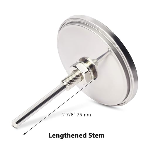 3 3/16 Inch BBQ Temperature Gauge for Smoker Wood Charcoal Pit, Large Face Grill Analog Thermometer