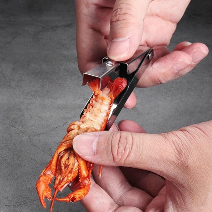 2025 New Crawfish Peeler Tool Stainless Steel, Crayfish Shelling Device Seafood Tool, Crawfish Tail Peeler, Crawfish Tail Remover Tool, Stainless Steel Crawfish Tail Peeler Tool (3 Pcs)