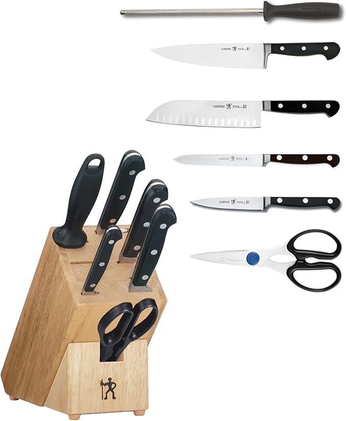HENCKELS Classic Razor-Sharp 7-Piece Knife Set, Chef Knife, Bread Knife, German Engineered Informed by 100+ Years of Mastery