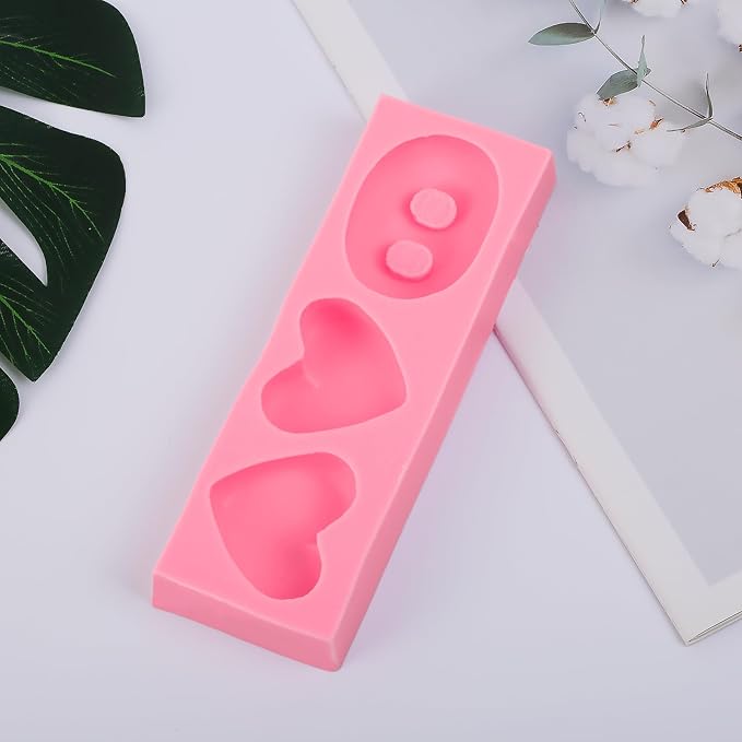 3-Cavity Pig Nose Cake Decoration Fondant Molds Chocolate Love Silicone Mold, for Kitchen Baking, Cupcake Toppers, Candy, Marzipan, Sugar Craft, Epoxy Resin, Polymer Clay Crafts