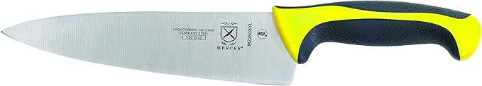 Mercer Culinary Millennia Colors 5-Piece Magnetic Board Set with Yellow Handles, Acacia
