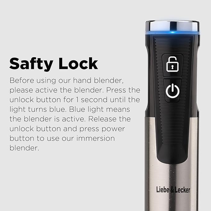 Liebe&Lecker Immersion Blender Cordless Handheld, 3 in 1 Cordless Hand Blender, 8 Speed Cordless Immersion Blender, Wireless Handheld Portable Mixer with Whisk Milk Frother for Soup Smoothie