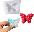 Flower Butterfly Candle Mold, Floral Silicone Mold, Animal Plant Resin Mold for Soap Soy Wax Epoxy DIY Handcraft Home Ornaments Wedding Party Home Decoration (Flower Butterfly)