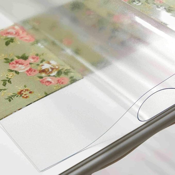 NECAUX Custom 24 x 32 Inch Frosted Desk Cover Protector, 1.5mm Thick Plastic Desk Pad, Frosted Desk Protector, Desk Mat on top of Desk, Decorative Table Protector for Computer Writing Desk, Side Table