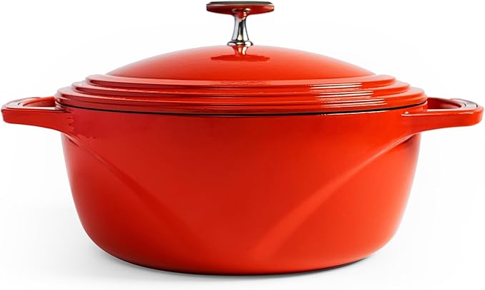 Lodge USA Enamel Dutch Oven, 4.5 qt., Red