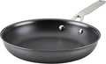 KitchenAid NITRO Carbon Steel Frying Pan/Skillet, Stainless Steel Handle, Compatible with All Cooktops, 10 Inch Open Fry Pan - Black