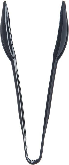 Carlisle FoodService Products Carly Salad Tong, 6" Salad Tong, Black (12 Pack)