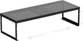 Stackable Expandable Metal Shelf Organizer - Adjustable Wire Storage Rack with Holes for Kitchen, Bathroom, Cabinet, Office - Space Saving, Durable & Sturdy Design（1PACK/Large/Black