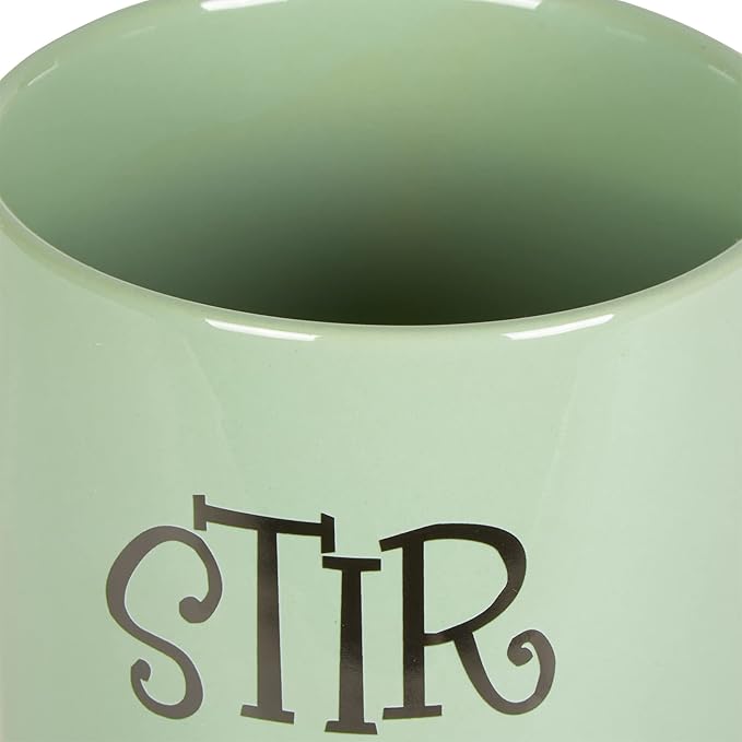DII Kitchen Accessories Retro Collection Ceramics, Utensil Holder, Jadeite