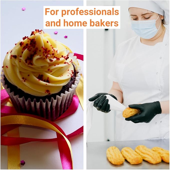 L 18 Inch Large Piping Bags,100 Pack Disposable Pastry Bags,Thick Anti-Burst Icing Piping Pastry Bags For Frosting Decorating Cake Cupcake Cookie (L 18 Inch-100 Pack)