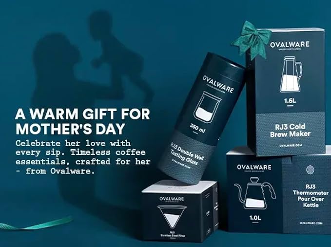 OVALWARE Paperless Stainless Steel Pour Over Coffee Filter – Reusable and Permanent Coffee Cone Dripper for Ovalware, Chemex, Hario and Other Carafes