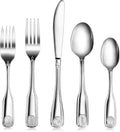 New Star Foodservice 58918 Shell Pattern, 18/0 Stainless Steel, 60 piece Flatware Set