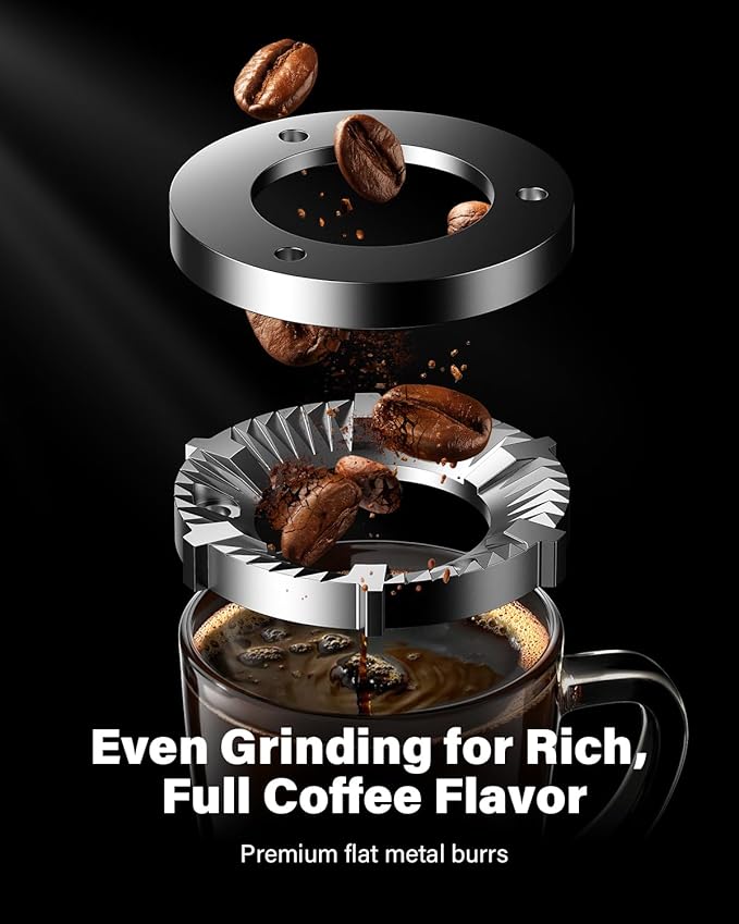 SHARDOR Burr Coffee Grinder 3.0, 32 Grind Settings for Espresso, Pour Over, Drip, and French Press, Adjustable Timer, Easy-Clean Chamber for Home Brewing