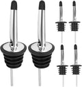 Pafusen 6 Pack Liquor Bottle Pourers, Liquor Pour Spout for Liquor Bottles, Stainless Steel Olive oil Dispenser Spout, Alcohol Pourer Spouts Dust Caps Covers, Sliver