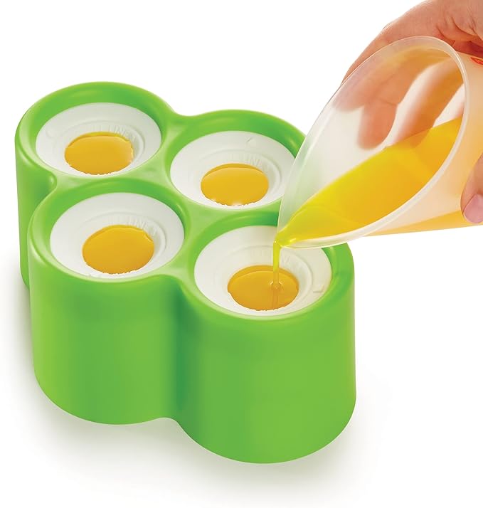 Zoku Safari Pop Molds, 4 Different Easy-release Silicone Popsicle Molds in One Tray, Fun Jungle-inspired Designs, BPA-free