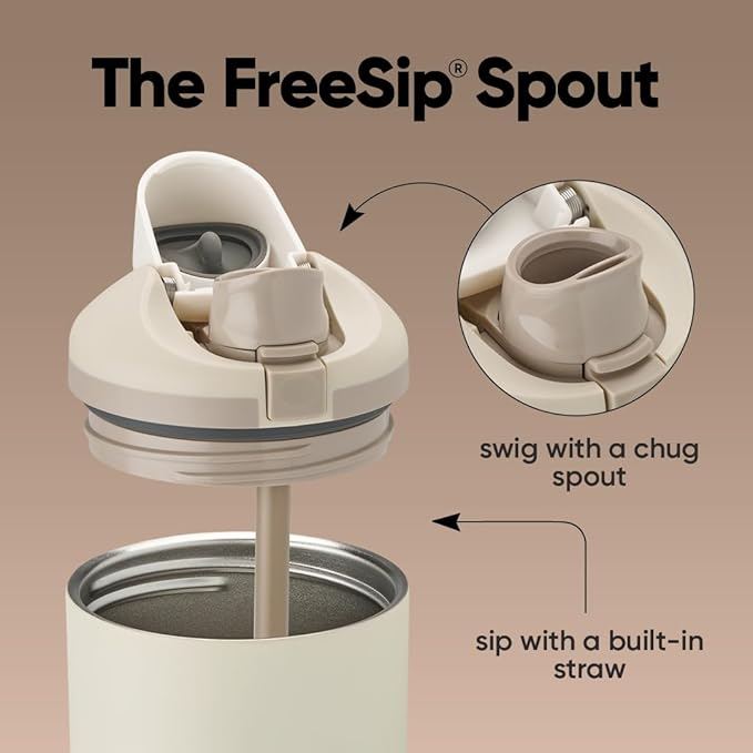 Owala FreeSip Tumbler - Stainless Steel - 40-oz. - Tan (Lightly Toasted) (Pack of 6)