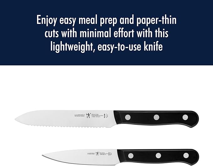 HENCKELS Solution Razor-Sharp 2-Piece Utility Knife Set, German Engineered Knife Informed by over 100 Years of Mastery, Stainless Steel