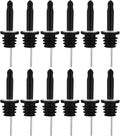 Pafusen 12 Pack Liquor Bottle Pourers, Liquor Pour Spout for Liquor Bottles, Stainless Steel Olive oil Dispenser Spout, Alcohol Pourer Spouts Dust Caps Long Covers, Sliver