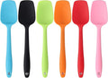 Silicone Spatulas, 8.2 inch Small Rubber Spoon Spatula Heat Resistant Seamless One Piece Design Non-Stick Spoonula Flexible Scrapers Baking Mixing Tool (6 Pcs)