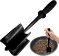 Meat Masher, 5 Curve Blade Hamburger Chopper, Heat Resistant Meat Masher for Ground Beef, Mix and Chop Kitchen Tool, Food Smasher Tool for Hamburger, Beef, Potato, Tomato, Avocado (Black)