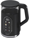 OVENTE Electric Kettle, 1.7L Fast Boiling Water Heater with Digital Touchscreen, Double-Wall Cool Touch Exterior, 5Hr Keep Warm, Auto-Shut Off, Boil-Dry Protection and Borosilicate Glass, Black KD96B
