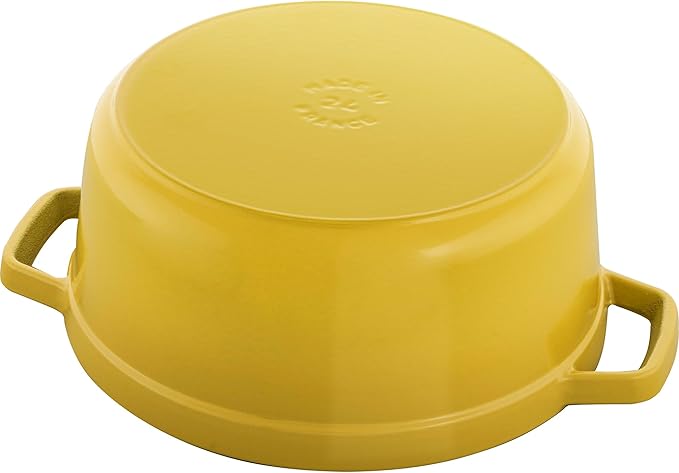 Staub Cast Iron 4-qt Round Dutch Oven - Citron