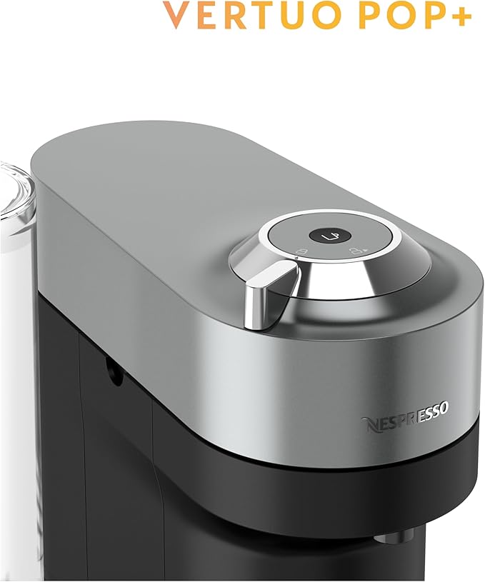 Nespresso Vertuo Pop+ Deluxe Coffee and Espresso Maker by Breville with Milk Frother, 1500 watts, Titan