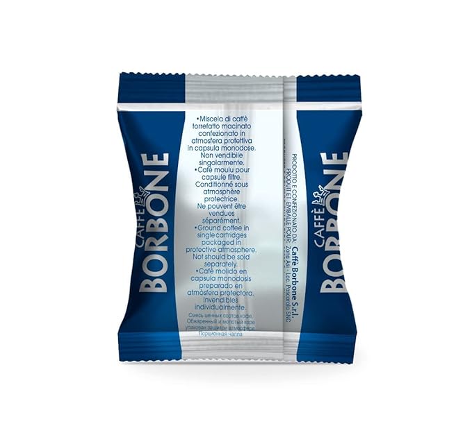 Caffè Borbone Blue Blend Nespresso Compatible Espresso Coffee Pods, 100 Count Espresso Pods