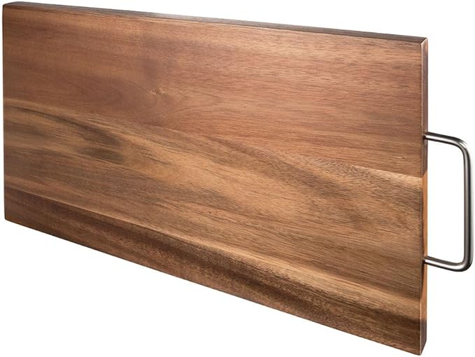 Cuisine::pro Damashiro Knife Block (Bodo, 10 Piece Set) - Premium Japanese Steel Knife Set With Transparent Display - Built-in Magnetic Acacia Wood Chopping Board