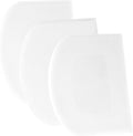 SURDOCA Dough Scraper Bench Scraper - 3P 4.7x3.7" Plastic Flexible Bowl Scraper, Sharp Edge & Angles Cake Scraper. Non-Slip Bakeware Decorating Tools Sculpting & Modeling Tools - Pure White