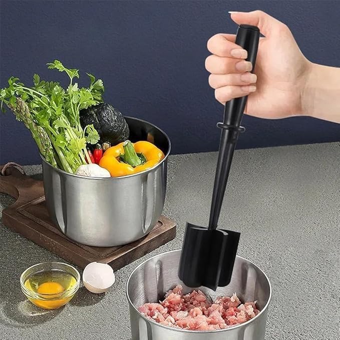 Ground Beef Chopper Tool, Meat Chopper, Hamburger Smasher Tool, Meat Masher Kitchen Tool, High Temperature Resistance, Scratch Resistant(2PC)