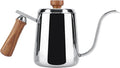 Joyzan Gooseneck Kettle, Stovetop Tea Maker Wood Anti Hot Handle Pour Over Stainless Steel Water Pot Coffee Teapot Drip Long Spout Home Kitchen Gas Stove Tops French Press Brewing Camping 350ml