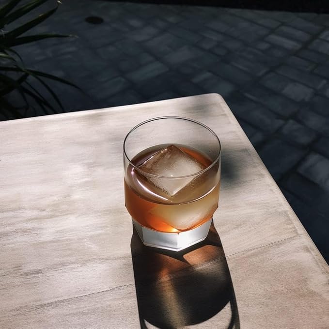glacio Ball Ice Cube Tray and Big Ice Cube Molds for Whiskey, Slow-Melting, 100% Silicone, No-Plastic, Easy Release, Ideal for Gifting and Elevating Cocktails