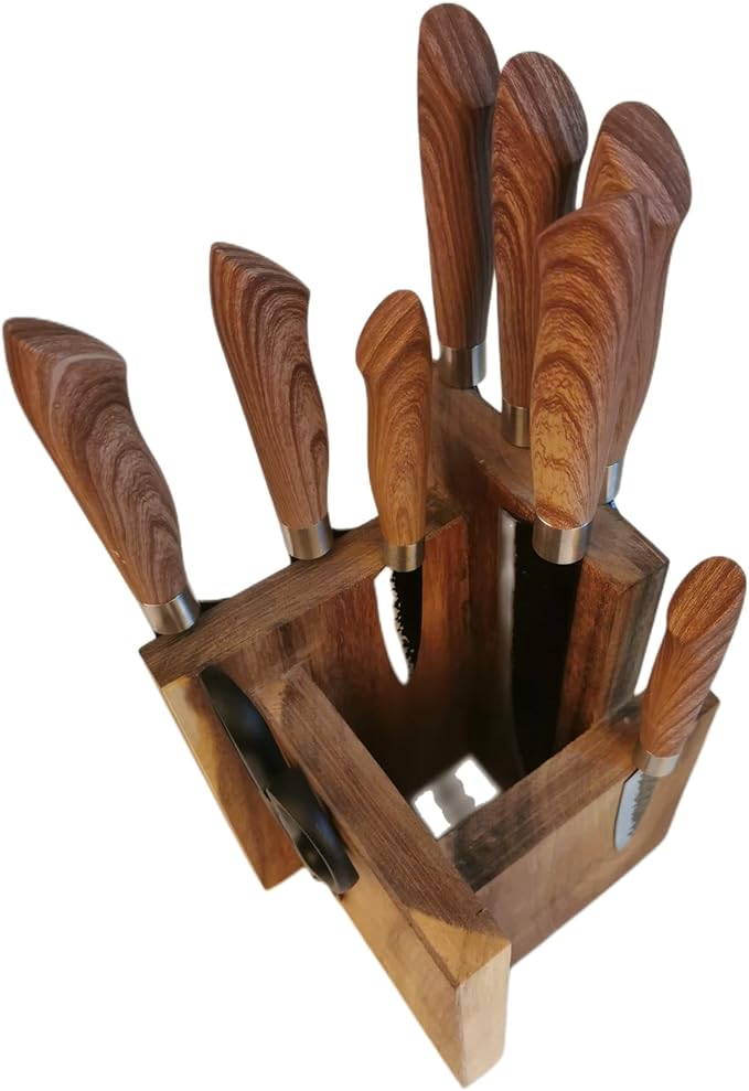 Knife Block With Strong Magnets,Magnetic Knife Holder without Knives,Display Stand and Storage Rack
