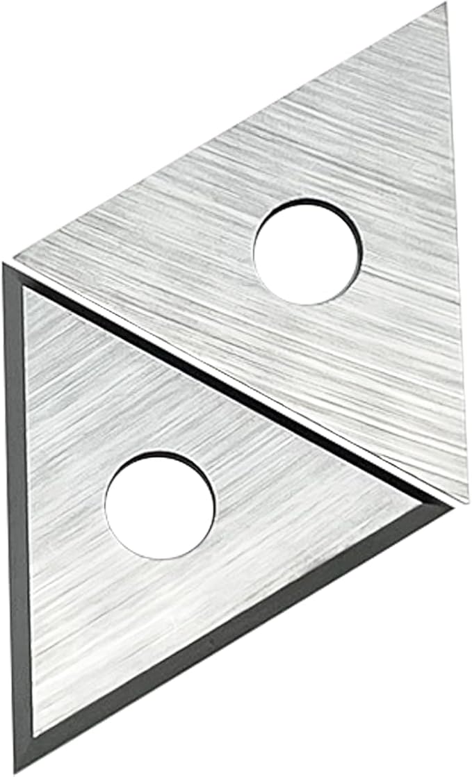 Paint Scraper Carbide Blades Double-Edged Reversible Replacement Blade (1" Triple-Edge Triangle) By LU&MN