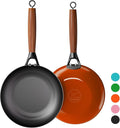 YUTANN Pre-Seasoned Cast Iron Skillet 8 Inch,Diamond-Textured Interior for Crispy, Oil-Saving Cooking,Ideal for Eggs, Steak, and More,Non-Toxic & Easy Clean